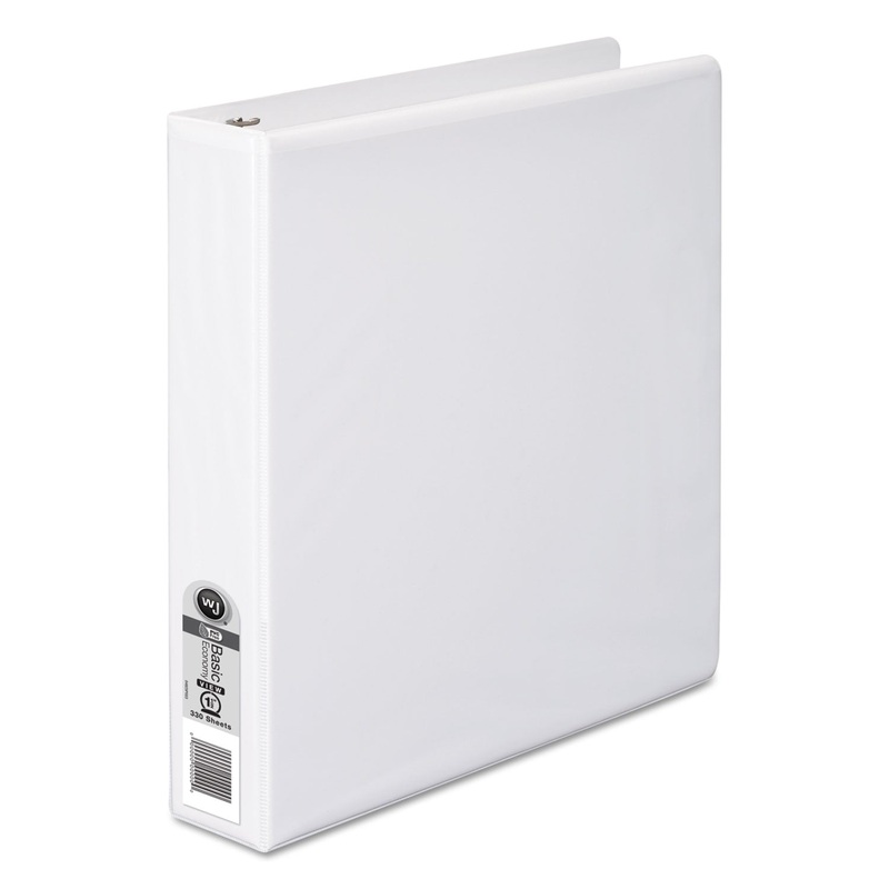 362 BASIC ROUND RING VIEW BINDER, 3 RINGS, 1.5" CAPACITY, 11 X 8.5, WHITE