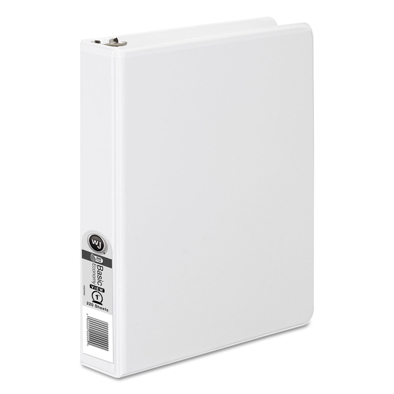 362 BASIC ROUND RING VIEW BINDER, 3 RINGS, 1" CAPACITY, 8.5 X 5.5, WHITE