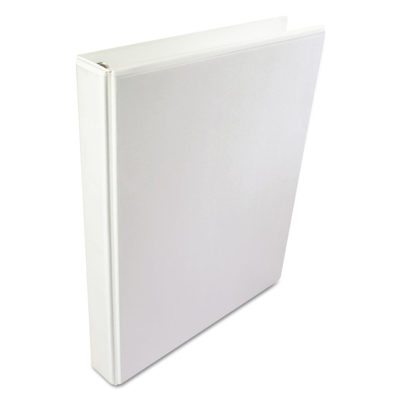 A4 INTERNATIONAL ROUND RING VIEW BINDER, 4 RINGS, 1" CAPACITY, 11.63 X 8.13, WHITE