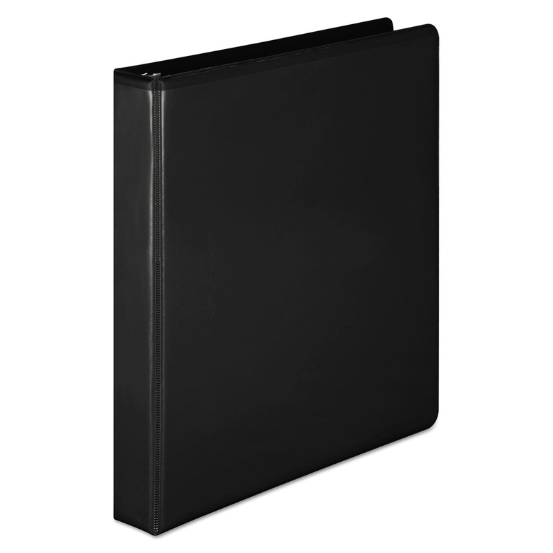 BASIC D-RING VIEW BINDER, 3 RINGS, 1" CAPACITY, 11 X 8.5, BLACK