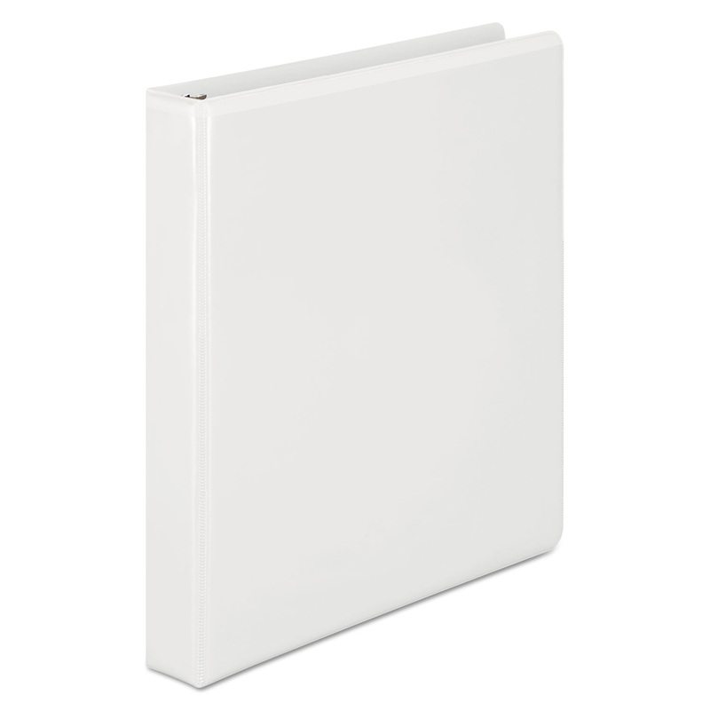 BASIC D-RING VIEW BINDER, 3 RINGS, 1" CAPACITY, 11 X 8.5, WHITE
