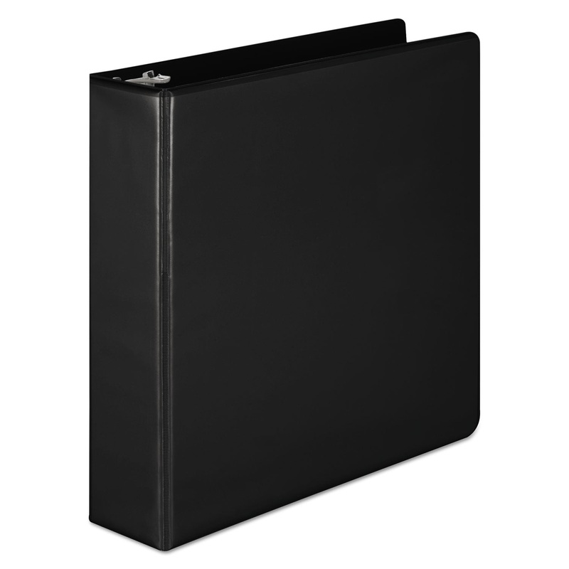 BASIC D-RING VIEW BINDER, 3 RINGS, 2" CAPACITY, 11 X 8.5, BLACK