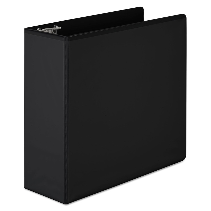 BASIC D-RING VIEW BINDER, 3 RINGS, 4" CAPACITY, 11 X 8.5, BLACK