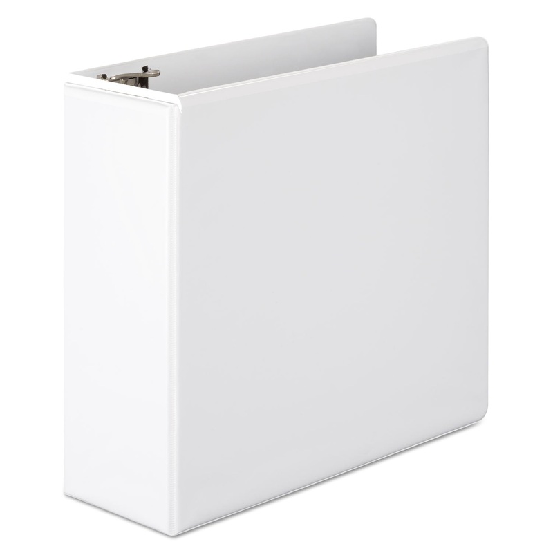 BASIC D-RING VIEW BINDER, 3 RINGS, 4" CAPACITY, 11 X 8.5, WHITE