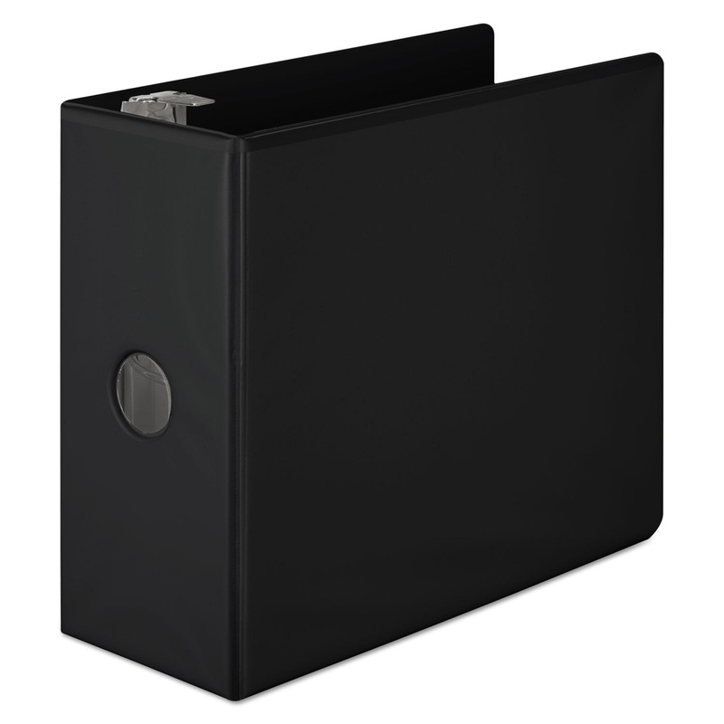BASIC D-RING VIEW BINDER, 3 RINGS, 5" CAPACITY, 11 X 8.5, BLACK