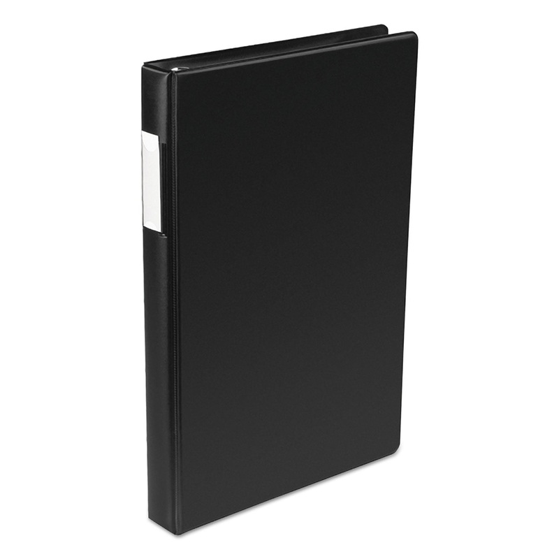 LEGAL SIZE VINYL ROUND RING BINDER, 4 RINGS, 1" CAPACITY, 14 X 8.5, BLACK