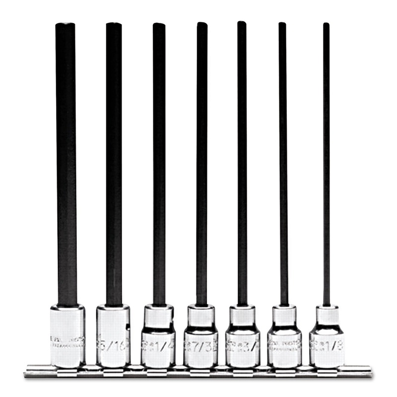 7-Piece Hex Bit Socket Set, 3/8" Drive