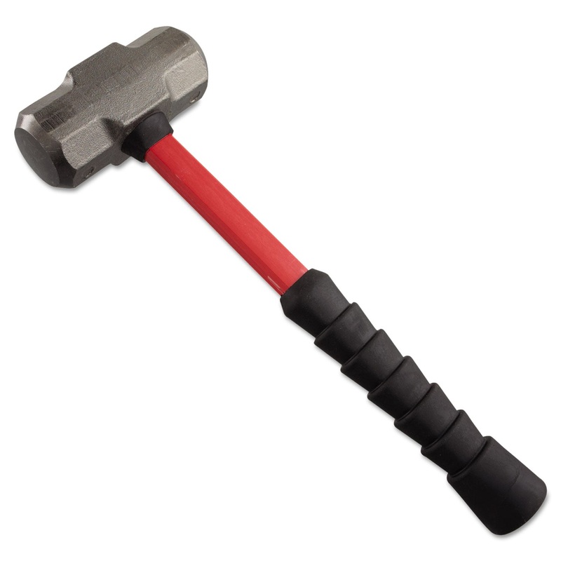 Double-Faced Engineer's Hammer, 4lb, 14" Fiberglass Handle