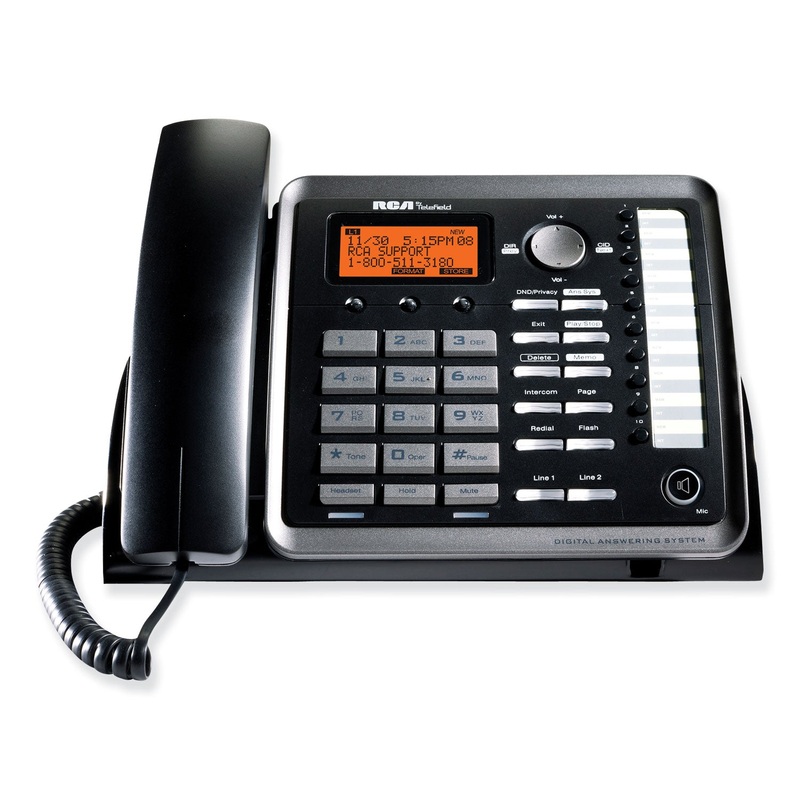 TWO-LINE CORDED SPEAKERPHONE, EXPANDABLE UP TO 10 CORDLESS HANDSETS