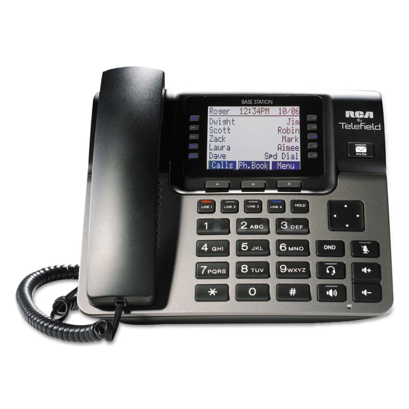 UNISON 1-4 LINE CORDED/CORDLESS SYSTEM, CORDED BASE STATION