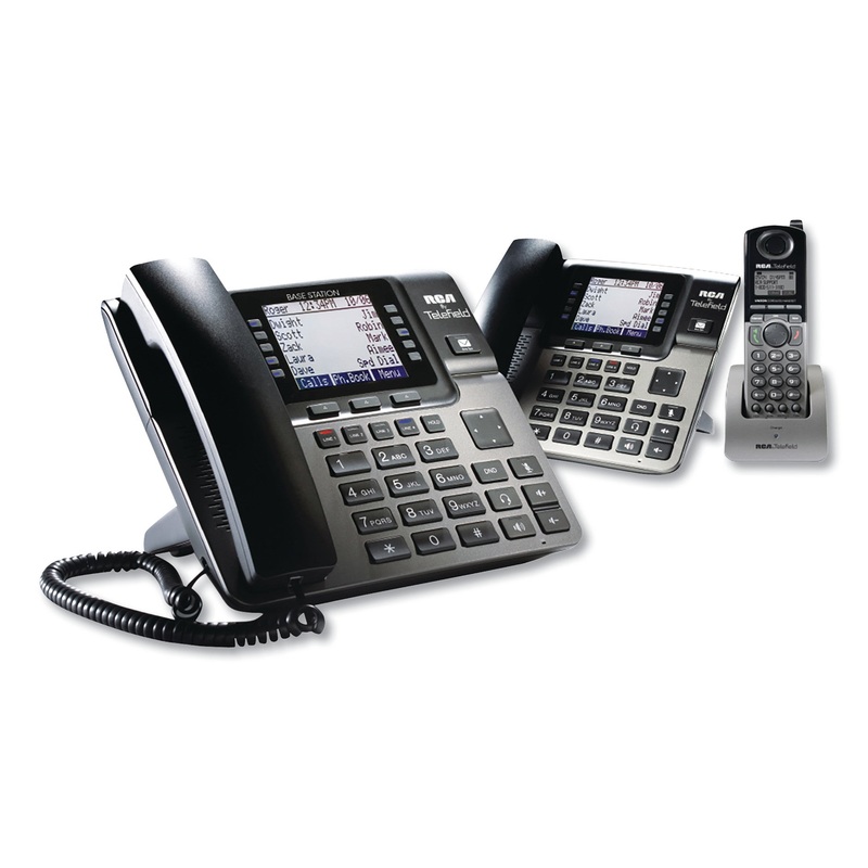 UNISON 1-4 LINE WIRELESS PHONE SYSTEM BUNDLE, W/ 1 DESKPHONE, 1 CORDLESS HANDSET