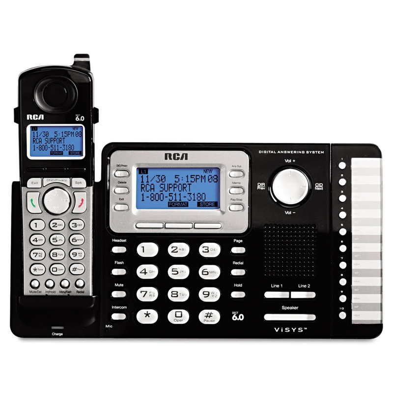 Visys Cordless Expandable Phone/ans System, 2 Lines, 1 Handset