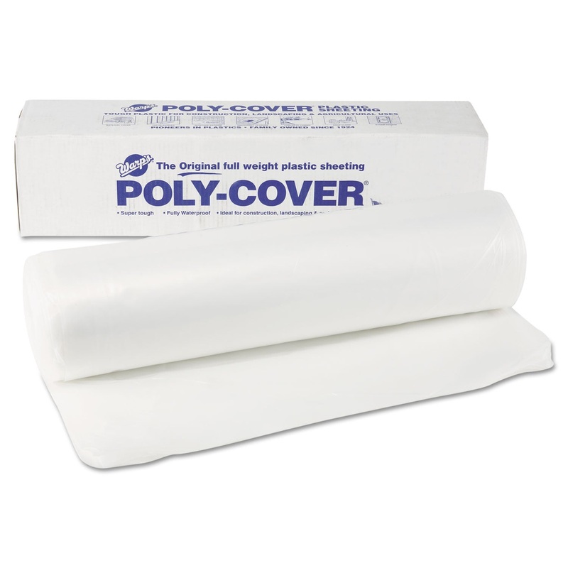 Poly-Cover Plastic Sheets, 4mil, 20 X 100, Clear