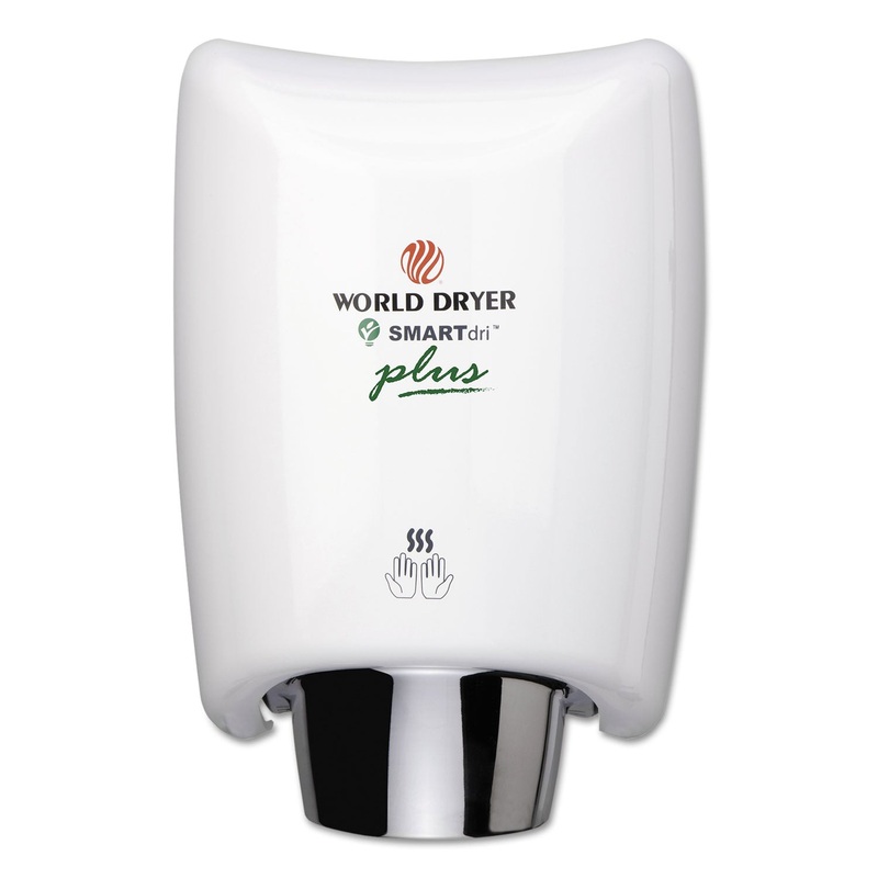 Smartdri Hand Dryer Plus, Aluminum, White