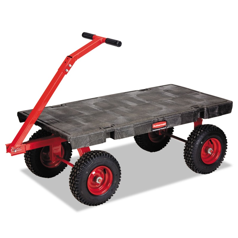 FIFTH-WHEEL WAGON TRUCK, 2000-LB CAPACITY, 24.25W X 56.25D X 17.5H, BLACK