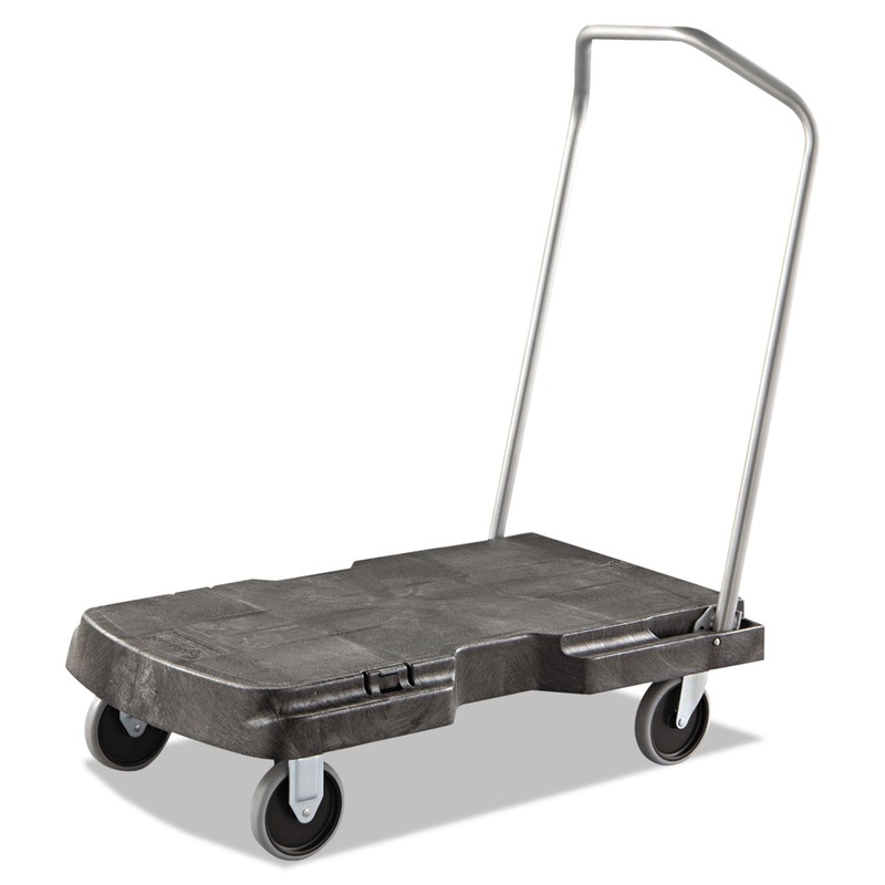 TRIPLE TROLLEY, 500-LB CAPACITY, 20.5W X 32.5D X 7H, BLACK
