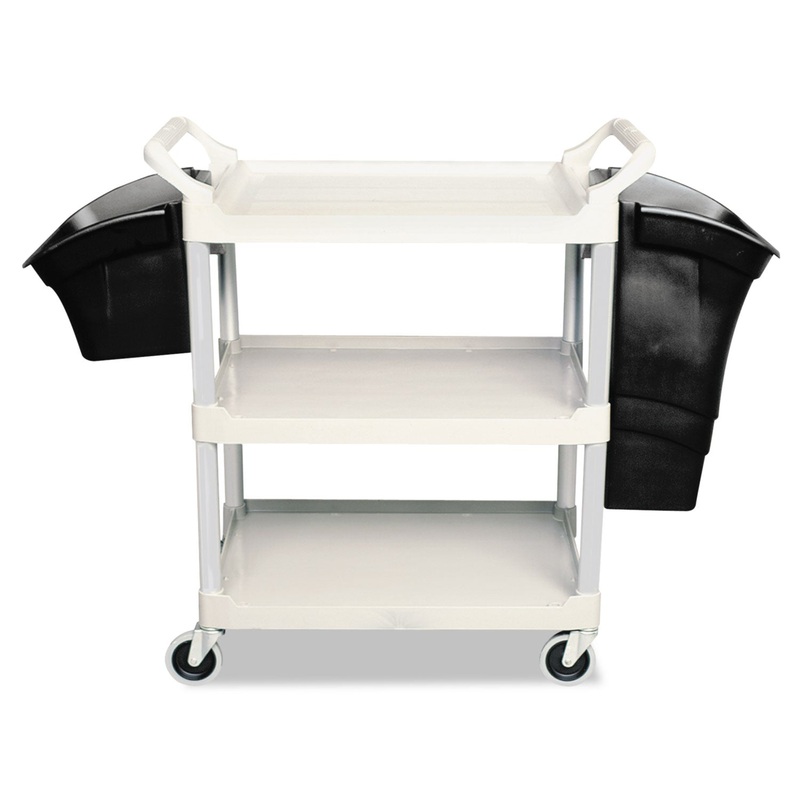 XTRA UTILITY CART, 300-LB CAPACITY, THREE-SHELF, 20W X 40.63D X 37.8H, GRAY