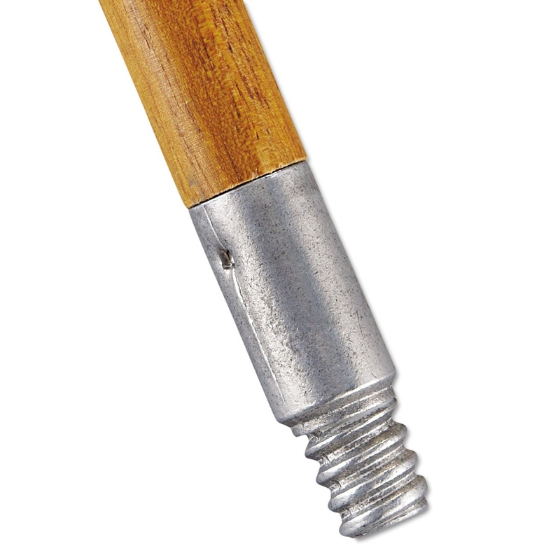 LACQUERED-WOOD THREADED-TIP BROOM/SWEEP HANDLE, 15/16 DIA X 60, NATURAL