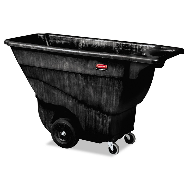 STRUCTURAL FOAM TILT TRUCK, RECTANGULAR, 850 LB CAPACITY, BLACK