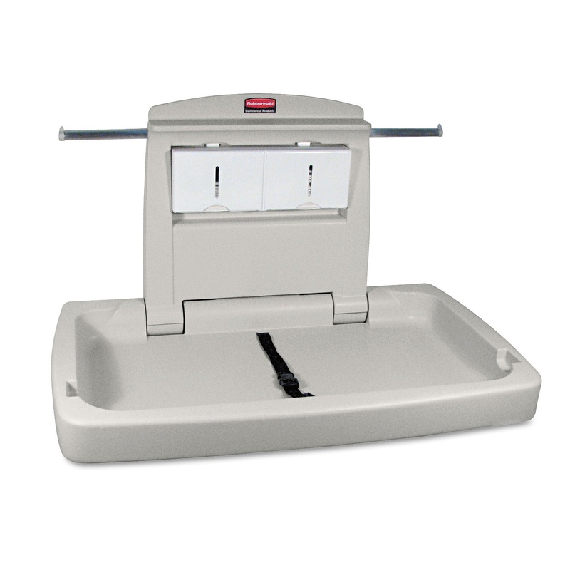 STURDY STATION 2 BABY CHANGING TABLE, 33.5 X 21.5, PLATINUM