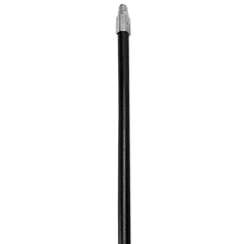 Wood Locking Steel-Tip Broom/sweep Handle, 60", Black, Dozen
