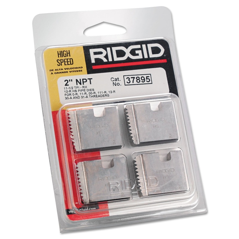 High-Speed Rh Manual Threader Pipe & Bolt Die, Npt, 2" - 11 1/2 Tpi