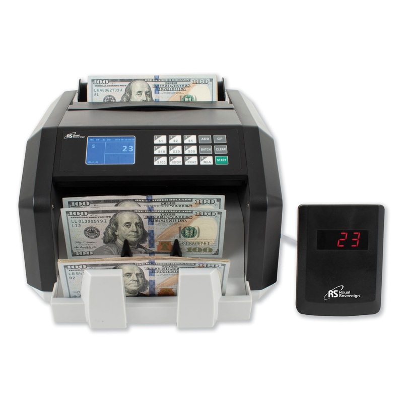 BACK LOAD BILL COUNTER W/ VALUE COUNTING/COUNTERFEIT DETECTION, 1400 BILLS/MIN