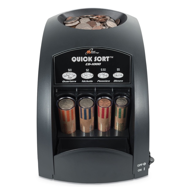 Fast Sort Co-1000 One-Row Coin Sorter, Pennies Through Quarters