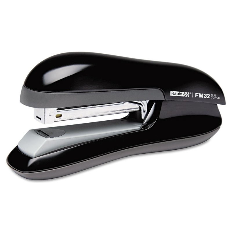 FM32 FLAT CLINCH STAPLER, 30-SHEET CAPACITY, BLACK