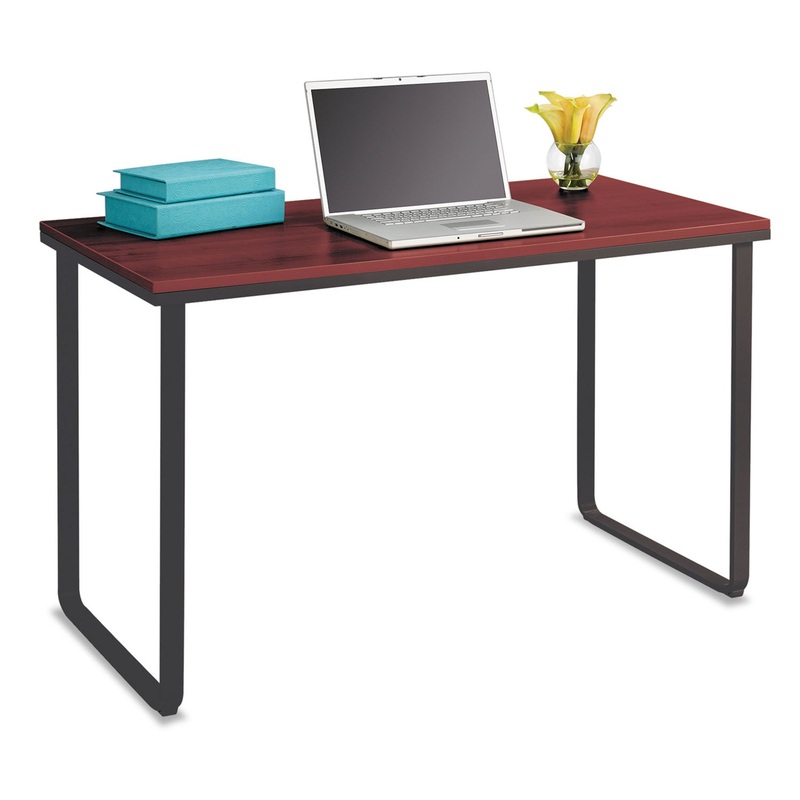 STEEL WORKSTATION, 47.25W X 24D X 28.75H, CHERRY/BLACK