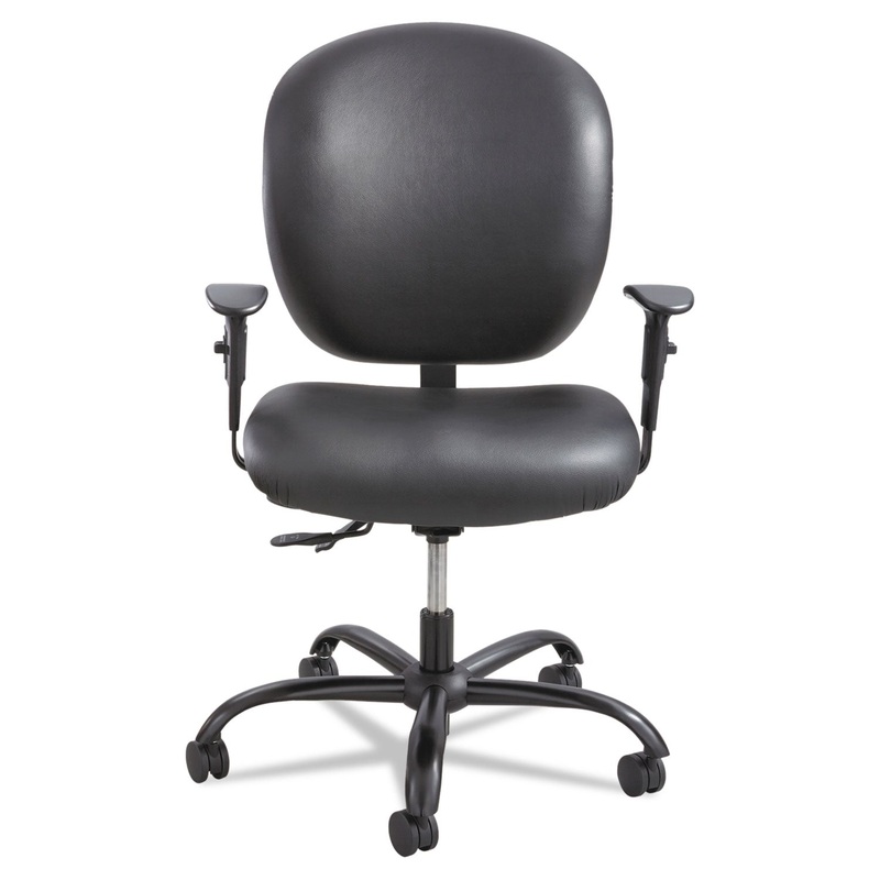 ALDAY INTENSIVE-USE CHAIR, SUPPORTS UP TO 500 LBS., BLACK SEAT/BLACK BACK, BLACK BASE