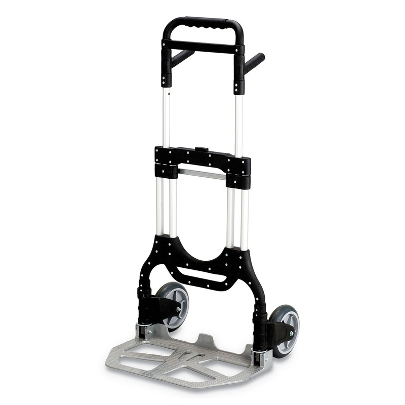 STOW-AWAY HEAVY-DUTY HAND TRUCK, 500 LB CAPACITY, 23 X 24 X 50, ALUMINUM