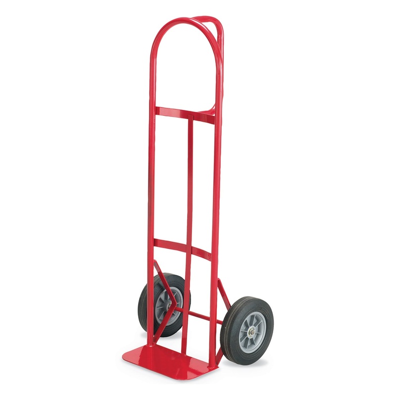 TWO-WHEEL STEEL HAND TRUCK, 500 LB CAPACITY, 18W X 47H, RED