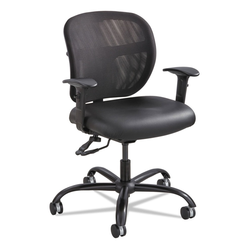 VUE INTENSIVE-USE MESH TASK CHAIR, SUPPORTS UP TO 500 LBS., BLACK SEAT/BLACK BACK, BLACK BASE