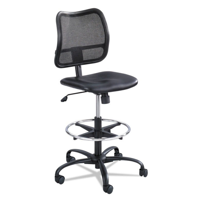 VUE SERIES MESH EXTENDED-HEIGHT CHAIR, 33" SEAT HEIGHT, SUPPORTS UP TO 250 LBS., BLACK SEAT/BLACK BACK, BLACK BASE