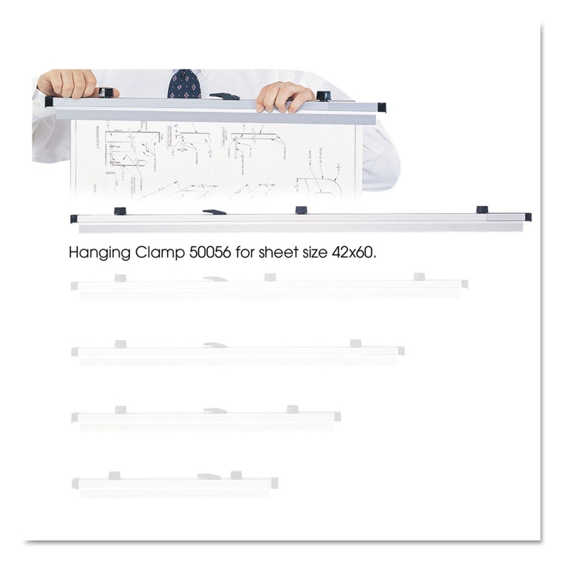 SHEET FILE HANGING CLAMPS, 100 SHEETS PER CLAMP, 43.75W, 6/CARTON