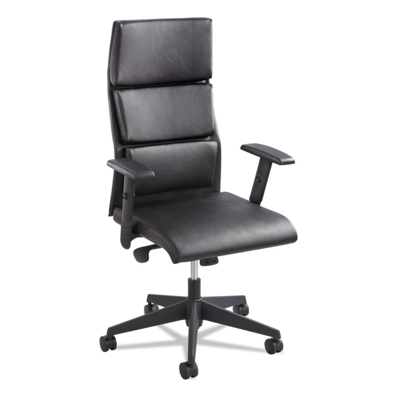 TUVI HIGH BACK CHAIR, SUPPORTS UP TO 250 LBS., BLACK SEAT/BLACK BACK, BLACK BASE
