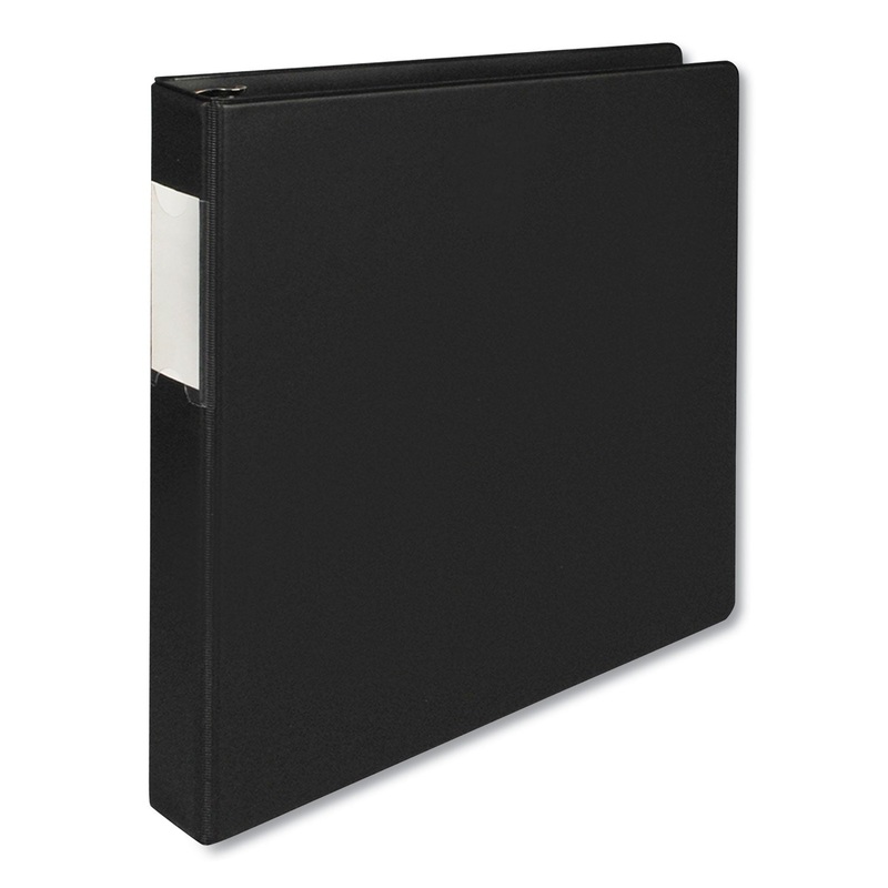 CLEAN TOUCH LOCKING D-RING REFERENCE BINDER PROTECTED W/ANTIMICROBIAL ADDITIVE, 3 RINGS, 1" CAPACITY, 11 X 8.5, BLACK