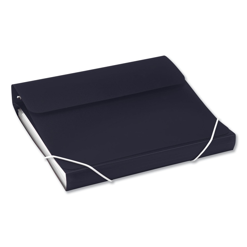 DUO 2-IN-1 BINDER ORGANIZER, 3 RINGS, 1" CAPACITY, 11 X 8.5, BLACK