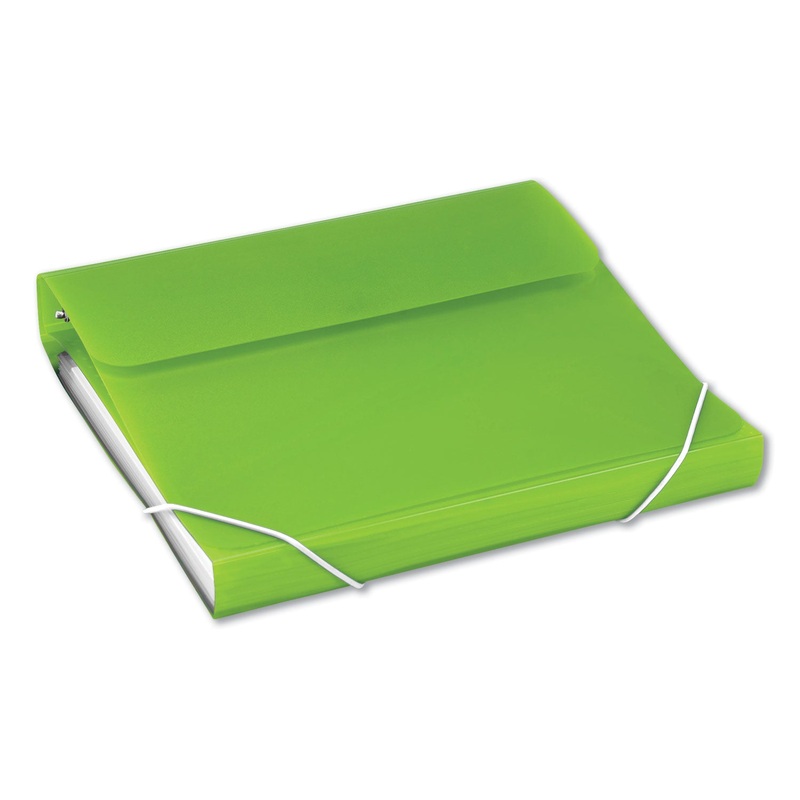 DUO 2-IN-1 BINDER ORGANIZER, 3 RINGS, 1" CAPACITY, 11 X 8.5, GREEN