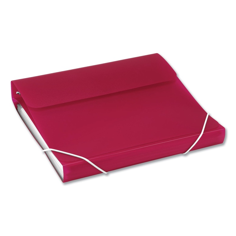 DUO 2-IN-1 BINDER ORGANIZER, 3 RINGS, 1" CAPACITY, 11 X 8.5, HOT PINK