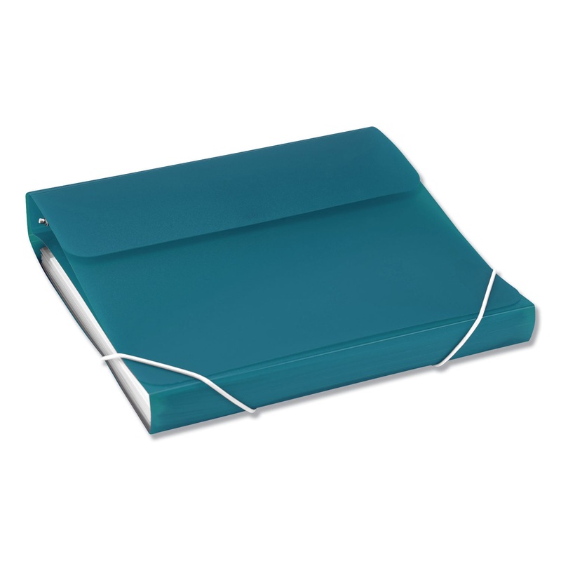 DUO 2-IN-1 BINDER ORGANIZER, 3 RINGS, 1" CAPACITY, 11 X 8.5, TURQUOISE
