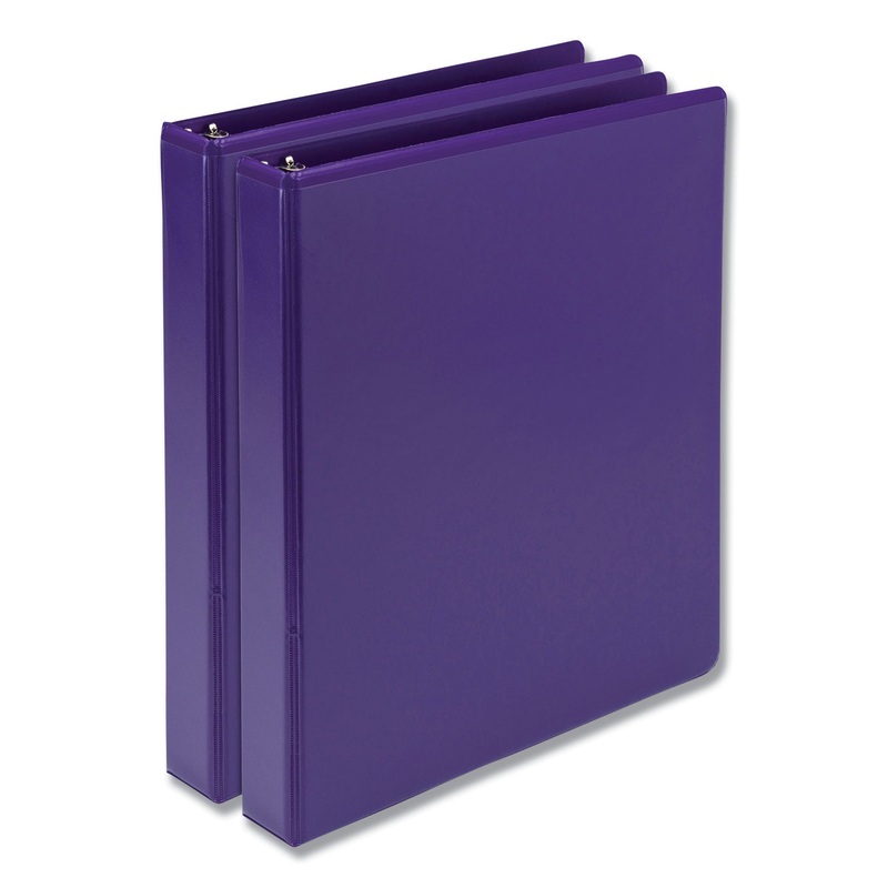 EARTH'S CHOICE BIOBASED DURABLE FASHION VIEW BINDER, 3 RINGS, 1" CAPACITY, 11 X 8.5, PURPLE, 2/PACK