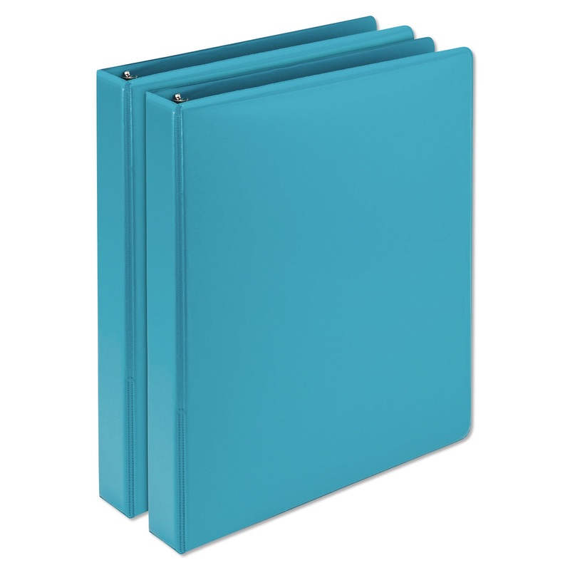 EARTH'S CHOICE BIOBASED DURABLE FASHION VIEW BINDER, 3 RINGS, 1" CAPACITY, 11 X 8.5, TURQUOISE, 2/PACK