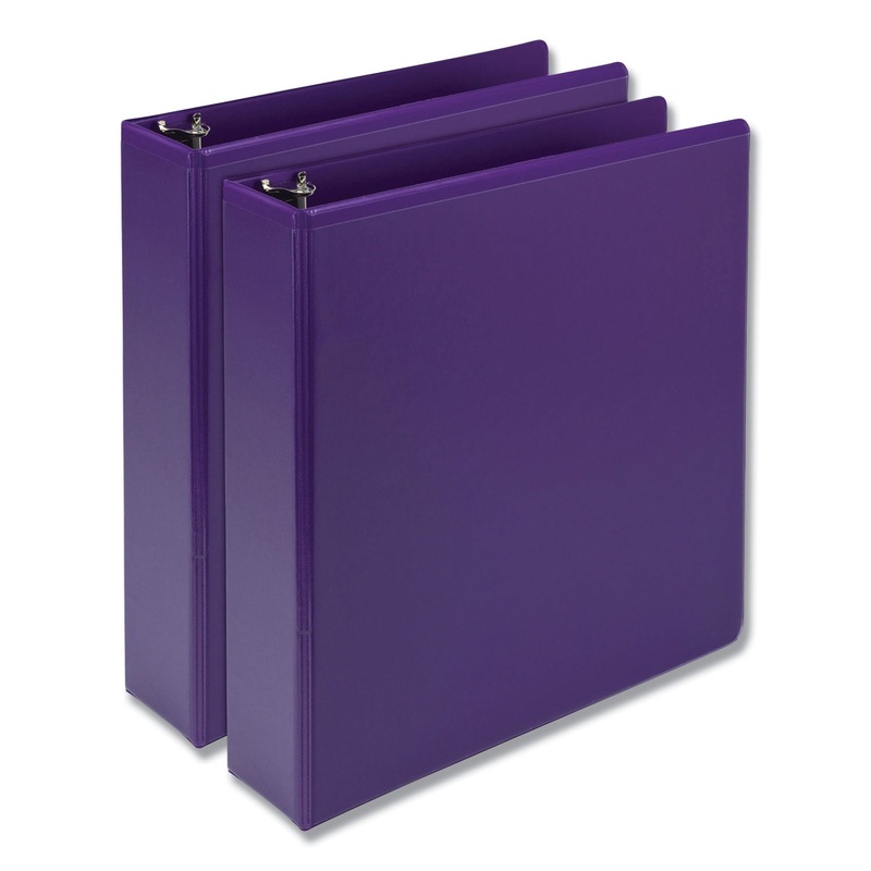 EARTH'S CHOICE BIOBASED DURABLE FASHION VIEW BINDER, 3 RINGS, 2" CAPACITY, 11 X 8.5, PURPLE, 2/PACK