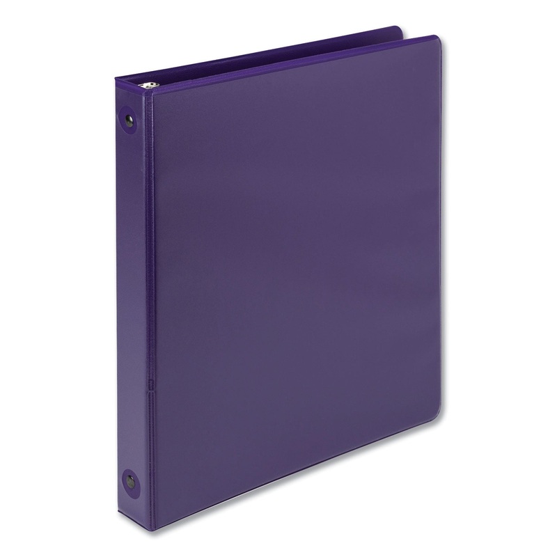 EARTH'S CHOICE BIOBASED ECONOMY ROUND RING VIEW BINDERS, 3 RINGS, 1" CAPACITY, 11 X 8.5, PURPLE