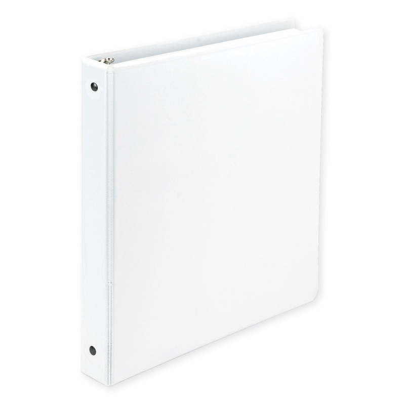 EARTH'S CHOICE BIOBASED ECONOMY ROUND RING VIEW BINDERS, 3 RINGS, 1" CAPACITY, 11 X 8.5, WHITE