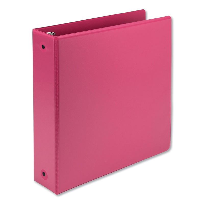EARTH'S CHOICE BIOBASED ECONOMY ROUND RING VIEW BINDERS, 3 RINGS, 2" CAPACITY, 11 X 8.5, BERRY