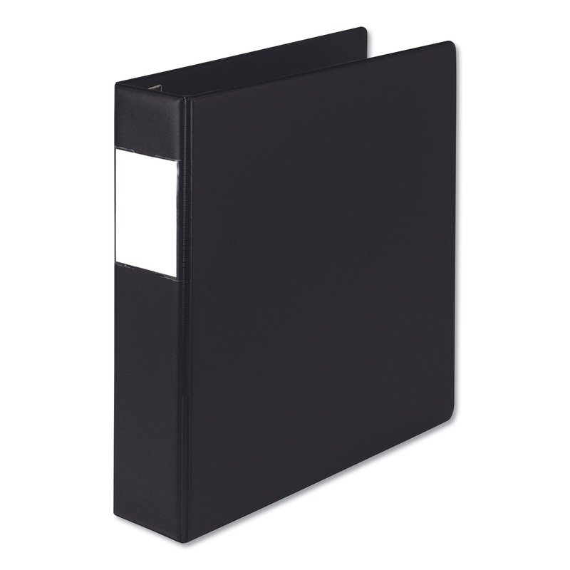 EARTH'S CHOICE BIOBASED LOCKING D-RING REFERENCE BINDER, 3 RINGS, 2" CAPACITY, 11 X 8.5, BLACK