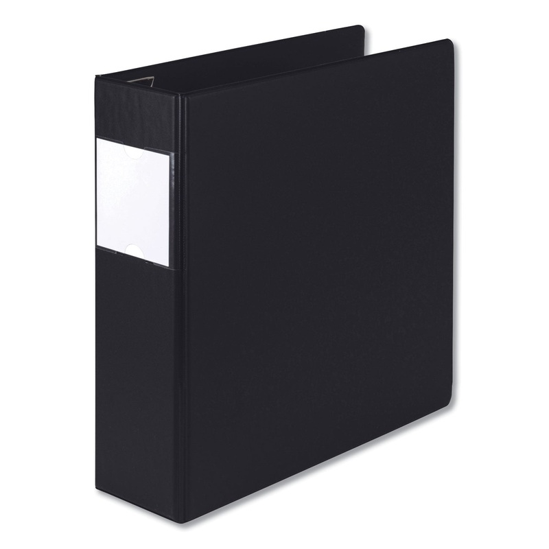 EARTH'S CHOICE BIOBASED LOCKING D-RING REFERENCE BINDER, 3 RINGS, 3" CAPACITY, 11 X 8.5, BLACK